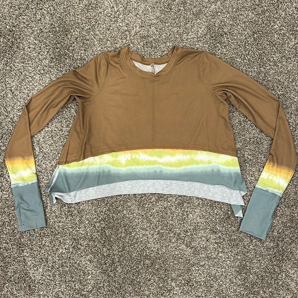 Free People Movement Tempo Printed Long Sleeve Tee - Picture 1 of 9